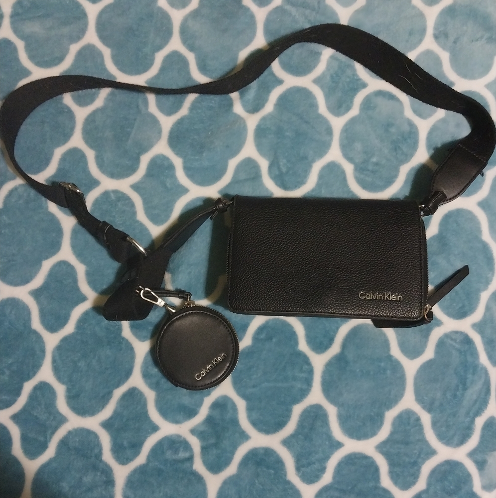 Calvin Klein Black Crossbody with Coin Pouch